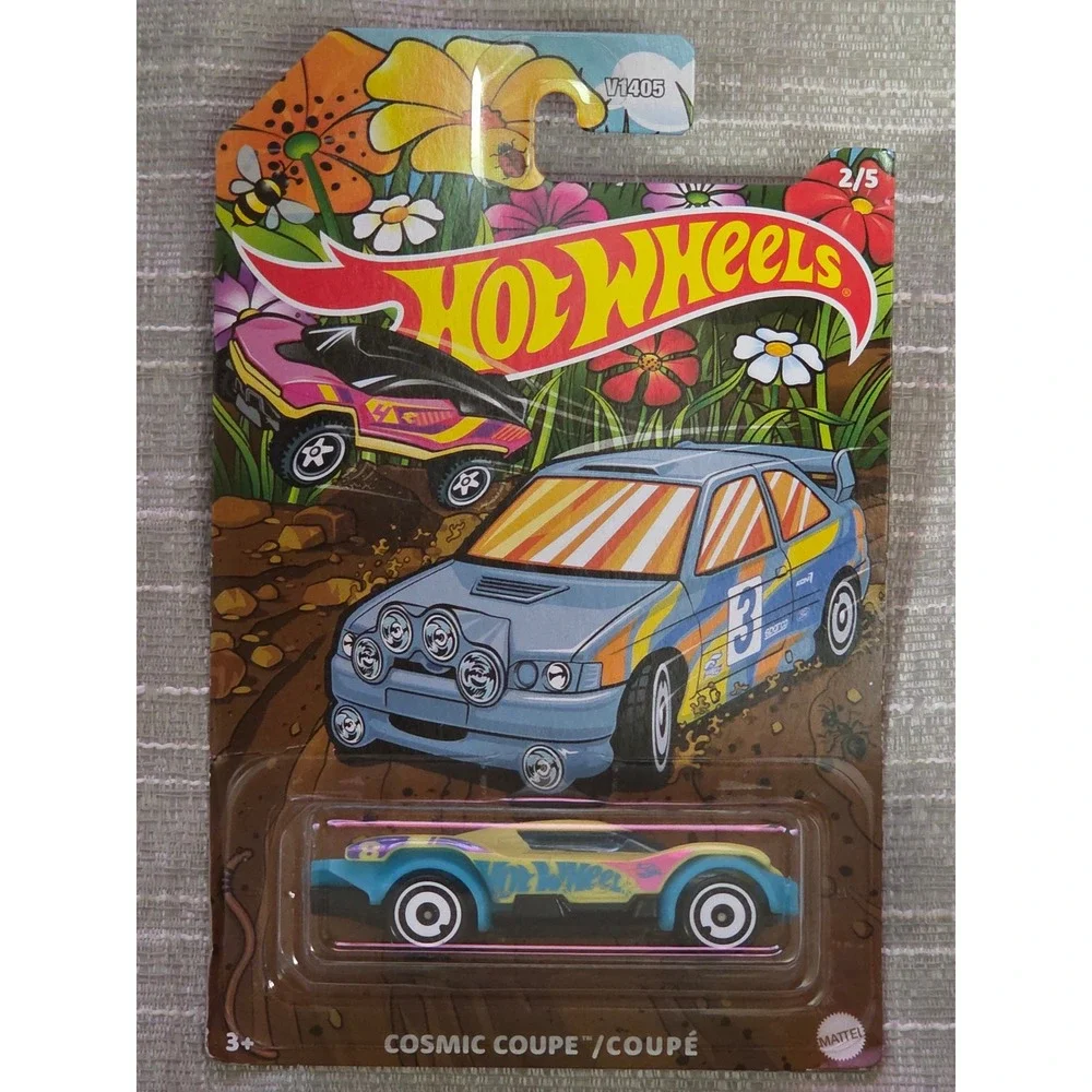 Hot Wheels Cosmic Coupe 2025 Blue Yellow Pink Die-Cast Car 2/5 V1405 NEW